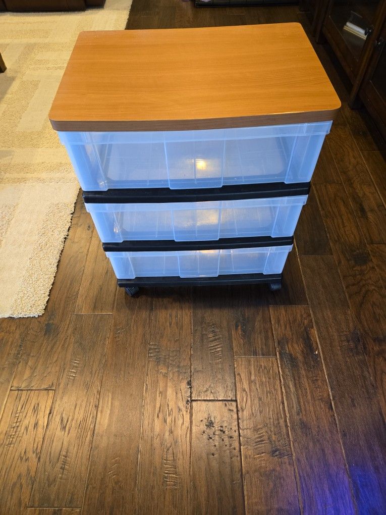3 Drawer Rolling Storage Cart