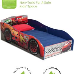 Delta Children Wood Toddler Bed - Greenguard Gold Certified, Disney/Pixar Cars Disney/Pixar Cars Toddler Bed