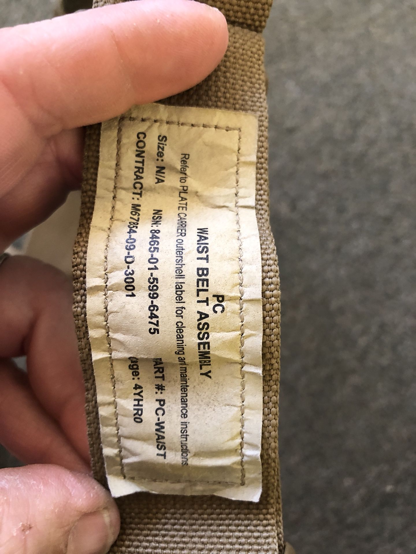 CIF EAS PC REMOVABLE BELT USMC FLAK TACTICAL