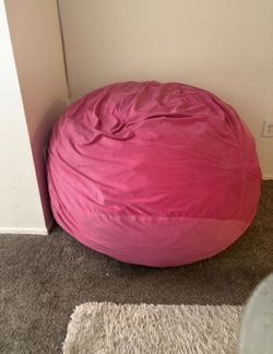 Oversized Pink Bean Bag