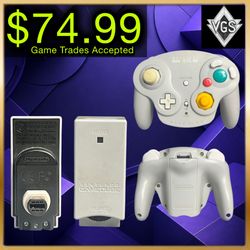 Nintendo GameCube WaveBird Wireless Controller Platinum Gray w/ Receiver DOL-005