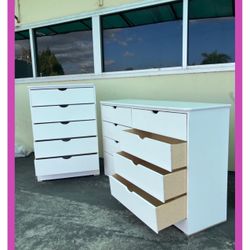 8 and 5 drawers dresser/ Five and eight drawers dresser