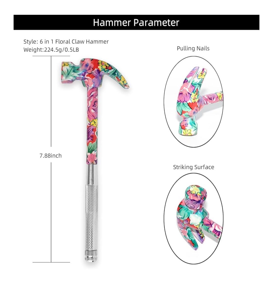 Floral Hammer & Screwdriver Tool Set