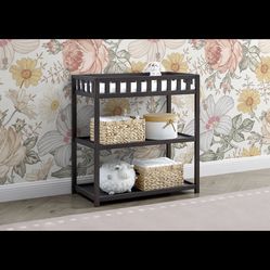 Delta Infant Changing Table W/ Pad, Color: Stone Gray