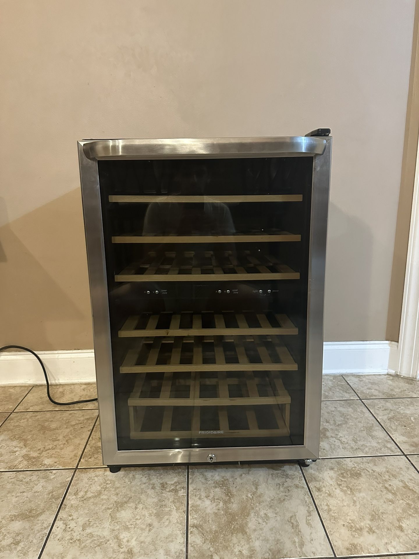Frigidaire - 45 Bottle Two-Zone Wine Cooler - Stainless steel