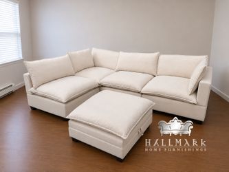High-Quality Plush 5-Piece Cloud Sectional Couches