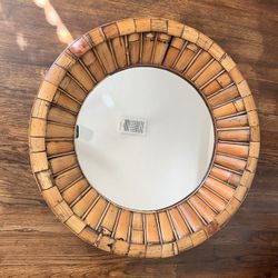 Vintage Bamboo Mirror 