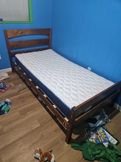 Twin mattress and frame