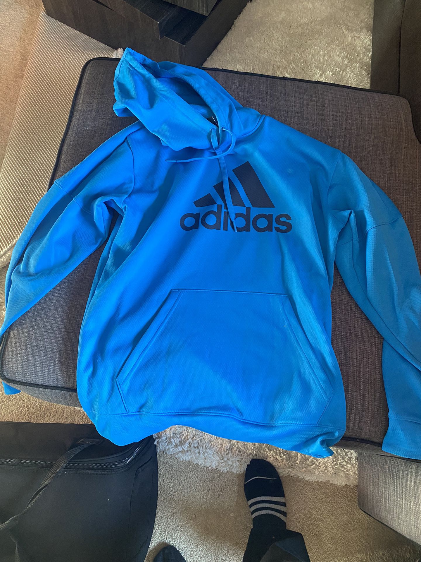 Adidas blue hoody size medium 