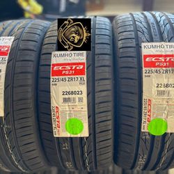 225/45r17 Kumho tire ECSTA PS31 set of new tires set de llantas nuevas 