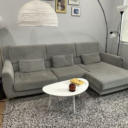 Ikea Slatorp grey couch with 3 chairs and chaise