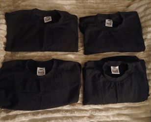 PRO CLUB (4X TALL SHORT SLEEVE SOLID BLACK SHIRTS