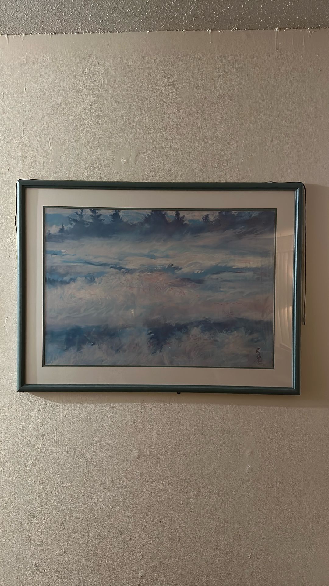 Vintage Impressionist Sky and Cloudscape Painting
