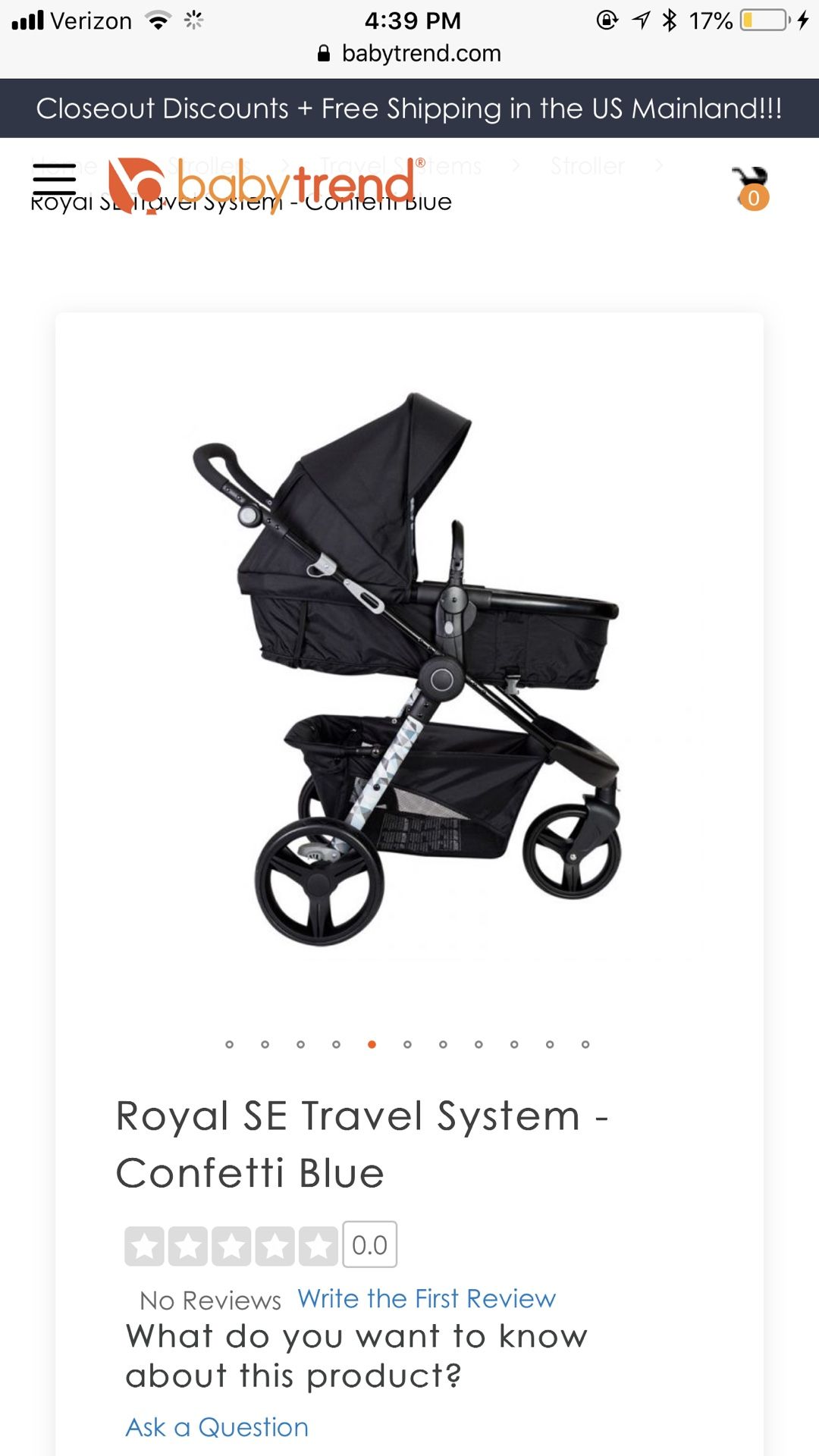 Baby trend royal se travel clearance system