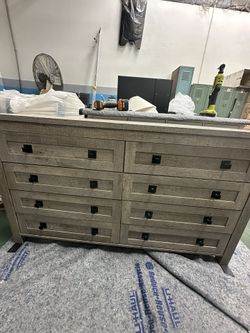 Newly Built Gray 8 Drawer Dresser