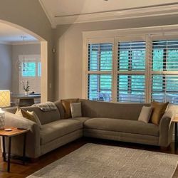 Gray Linen Sectional 