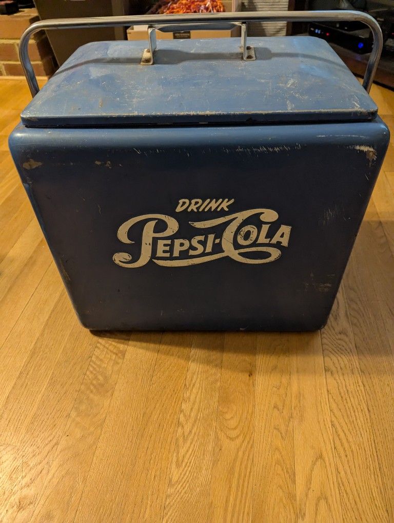1940's-1950's Vintage Metal Tin Pepsi Cooler