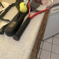 Tennis Racket And Case And Ball