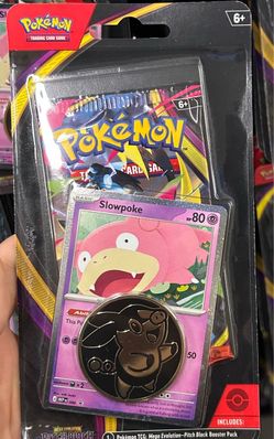 Pokemon TCG Pitch Black Blister Pack Slowpoke Promo Coin Sealed Booster