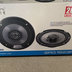 New Clarion SRG1623R 80 Watts 6.5-Inch 2-Way SRG Series Car Audio Coaxial Speakers