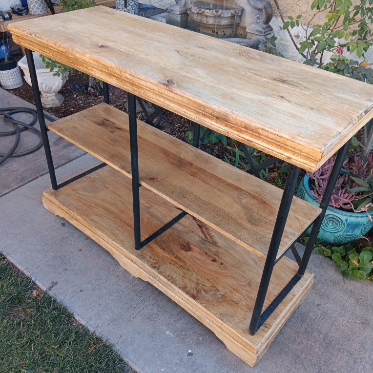 48" Wood & Metal Entry Table / Sofa Table