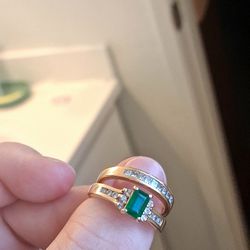 14k Gold Wedding Ring Set