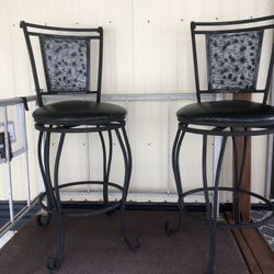 Two very nice heavy duty swivel stools.