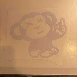 Monkey With Middle Finger Up Decal/Sticker