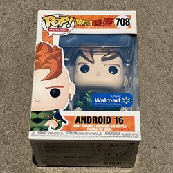 Funko POP! Animation Dragon Ball Z Android 16 #708 Walmart Exclusive Metallic