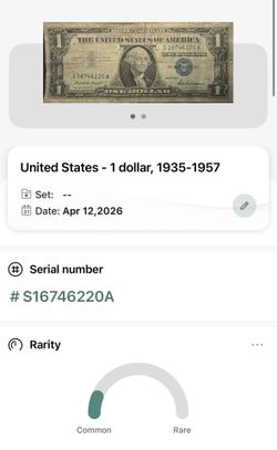 Rare $1 Silver Certificate U.S Bill