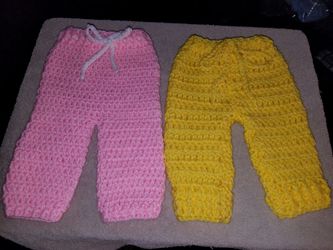 Pantaloncitos a crochet 0a3 m