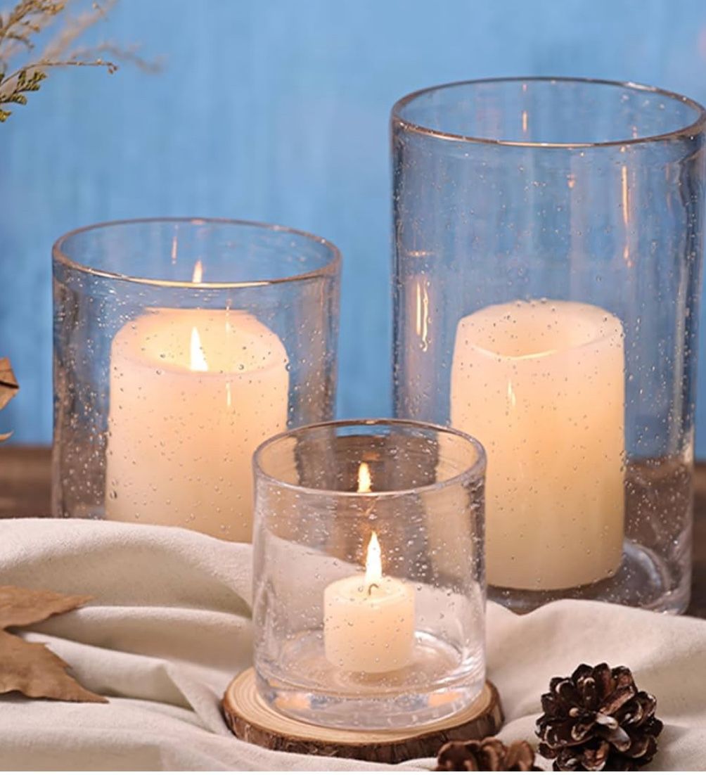 Set Of 3 Hurricane Candle Set NEW
