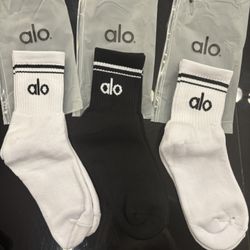 3 Pack Alo Yoga Unisex Throwback Socks 