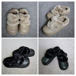 Waterproof  Furry Clog Winter Slippers 