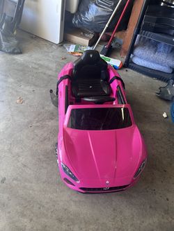 Battery operated pink gitls outdoor car 12v