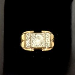 Men’s Statement Ring 10KT Gold, Vintage, (Size 8-9) 