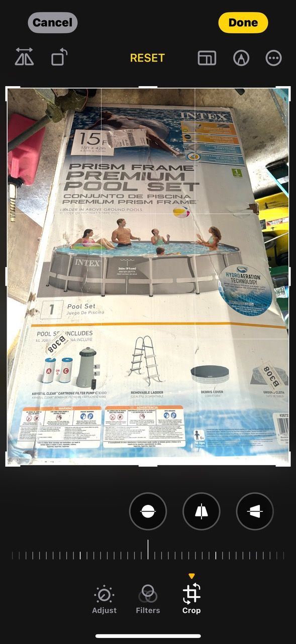 Intex 15’Round Swimming Pool W/pump,ladder & Cover