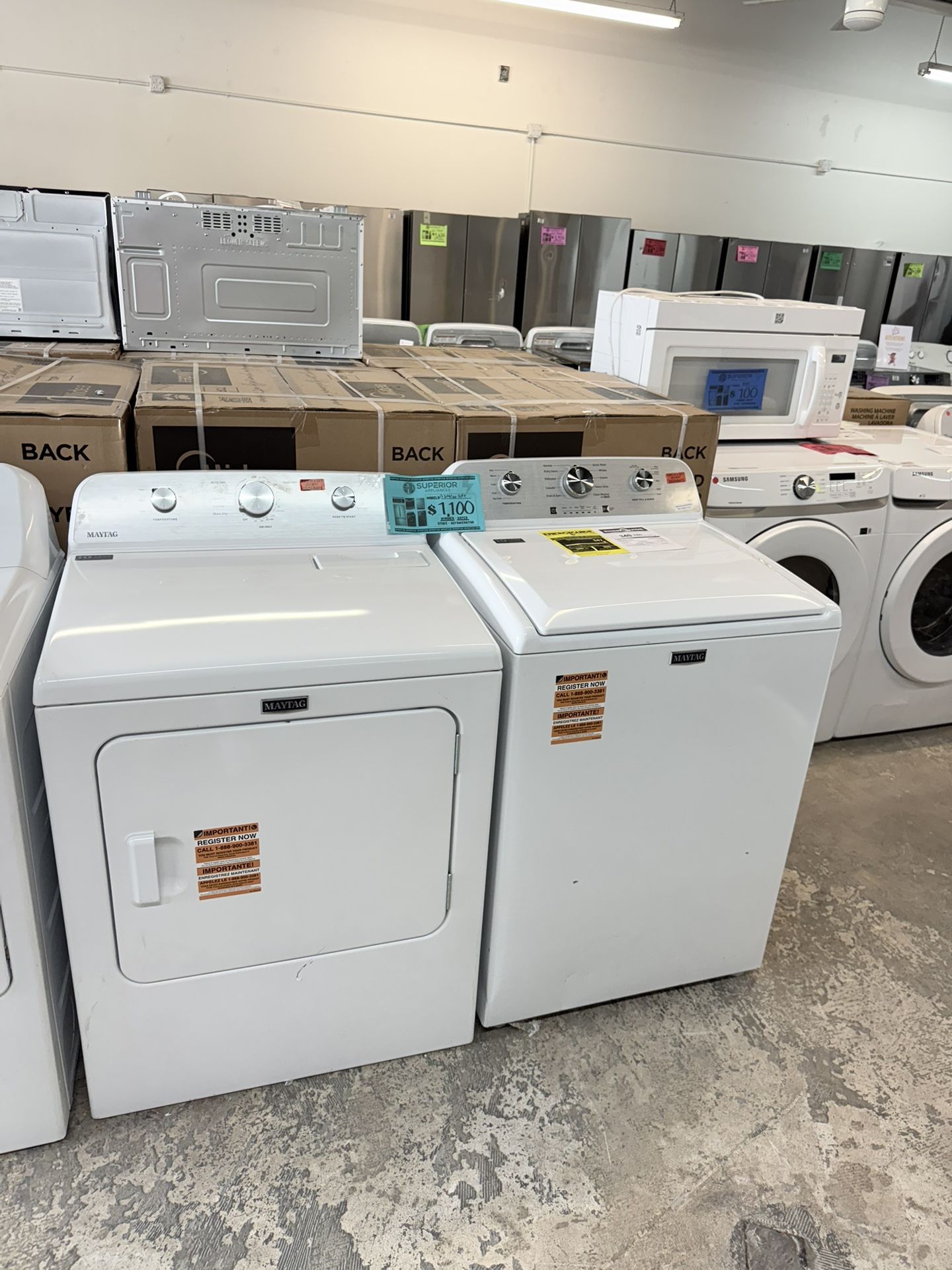 MAYTAG WASHER AND DRYER SET