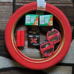 NEW Bicycle Bmx Parts Bundle 18" Red