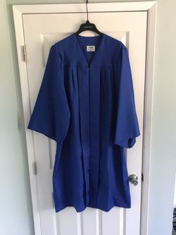 Blue graduation gown