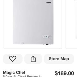 SaleSumo Magic Chef 5.0 cu. ft. Chest Freezer in White