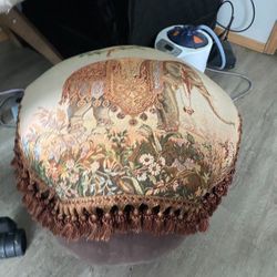 Vintage Tapestry Ottoman 
