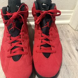Air Jordan 6 Retro Varsity Red /Black  Men Size 12