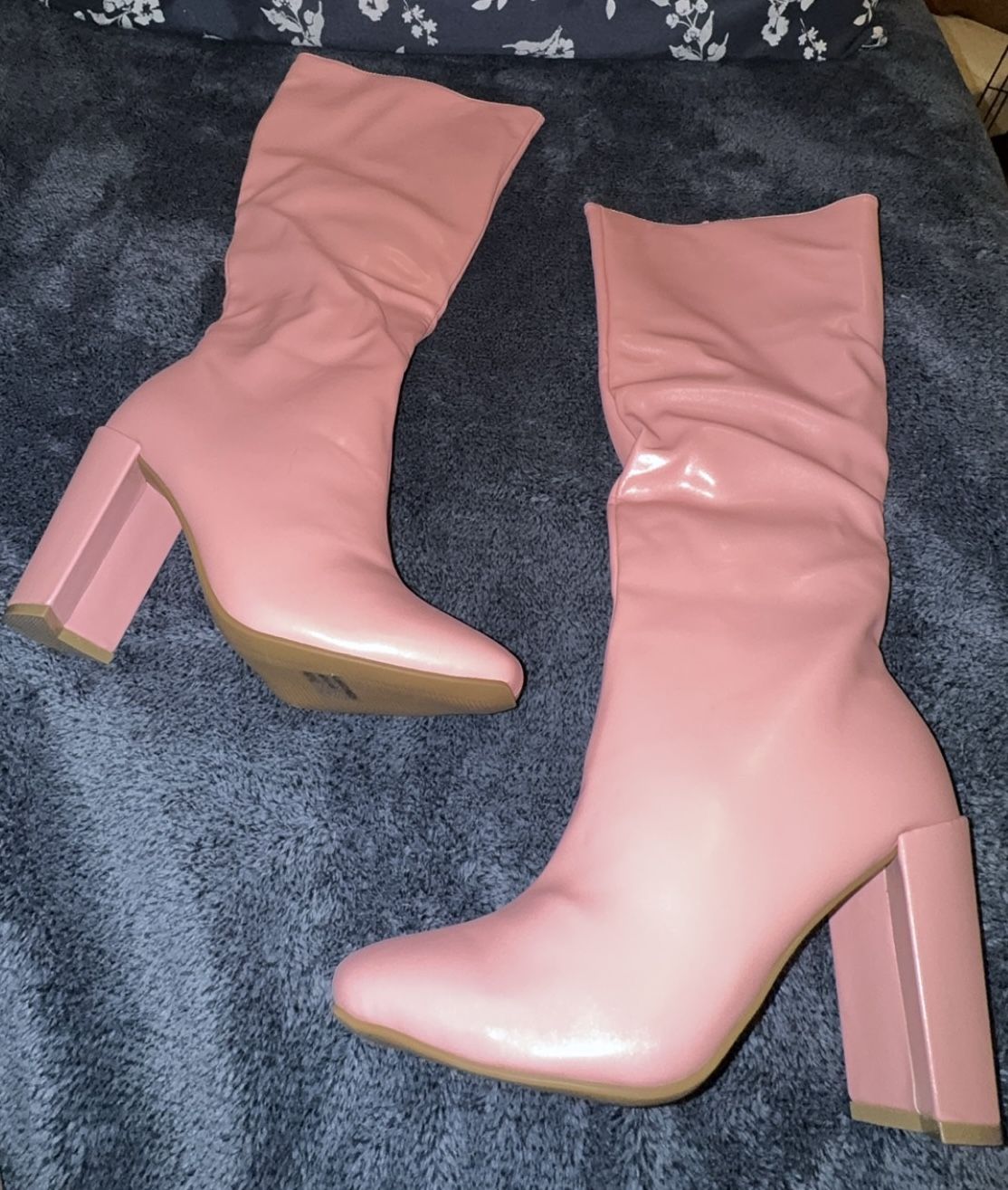 FN Pink Heel Boots