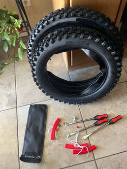 Tire/Tube Set, New, 90/100-14 REAR, 70/100-17. FRT. Cheap !