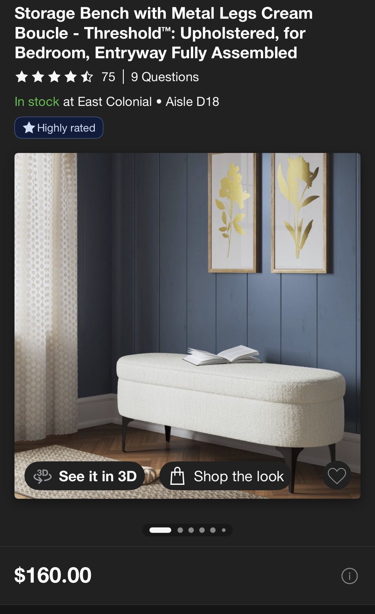 New White Threshold Storage Bench From Target