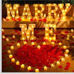 Marry Me Light up Letters Proposal Decorations