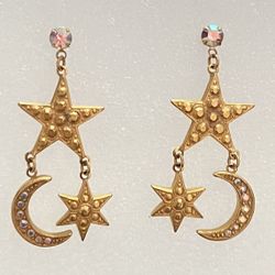 Earring stars and moon 