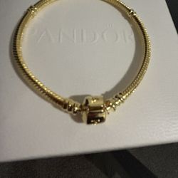 Gold Plated Pandora Bracelet 