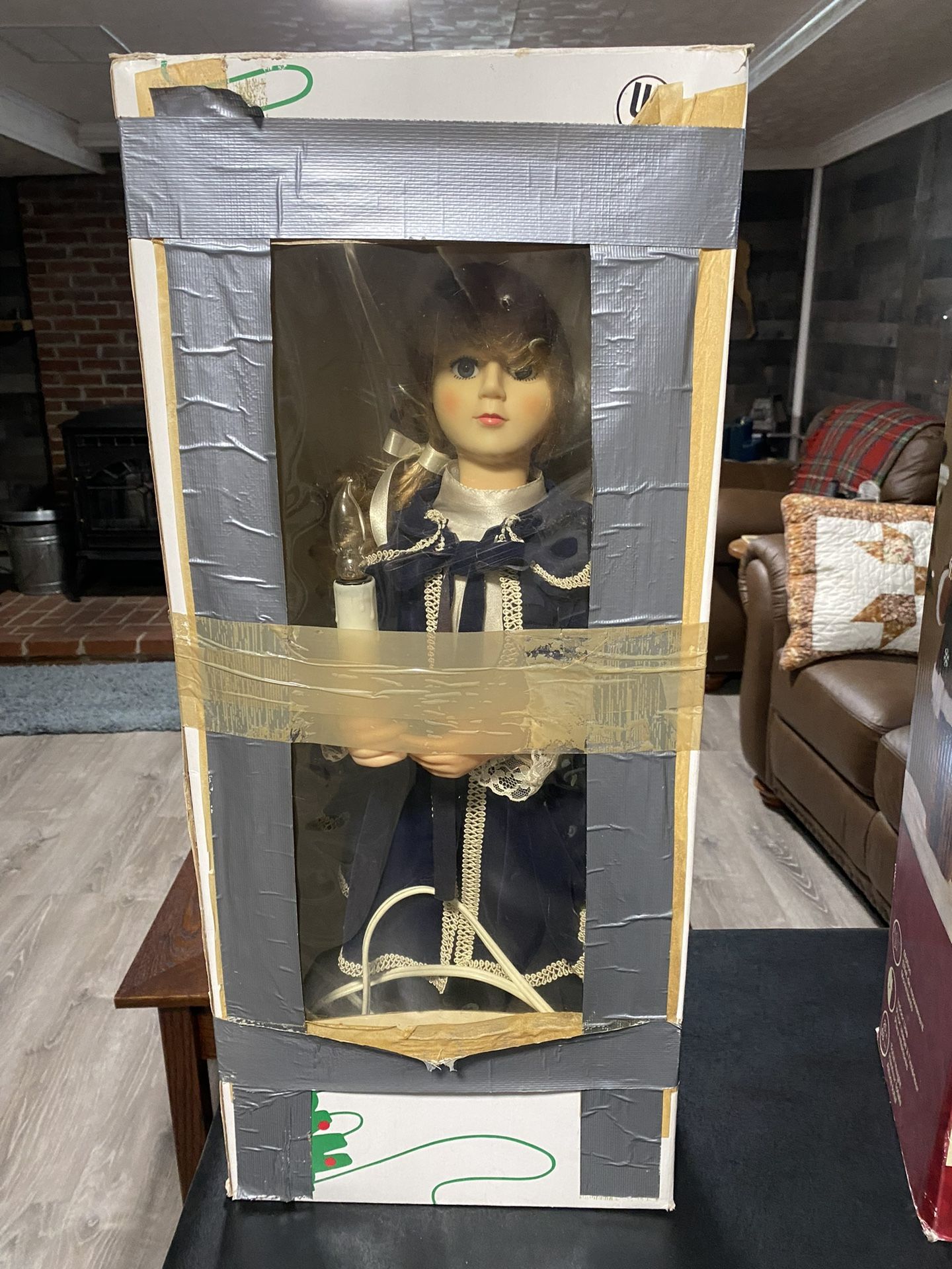 Vintage Christmas Movable Doll